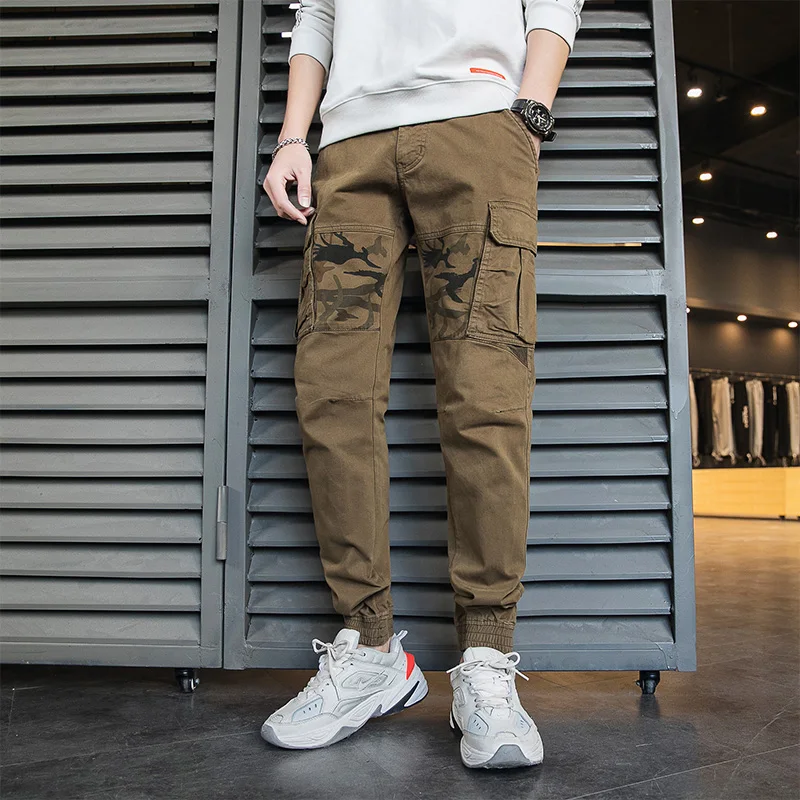 Boy Joggers Men Cargo Pants Streetwear 2020 Cotton Casual Pockets Track Pants Male Harajuku Fashion Trousers Sports Pants Hot