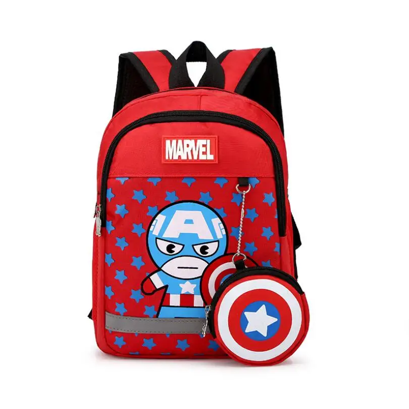 Mode Kapitän Amerika Kinder Schult aschen Cartoon Rucksack Baby Kleinkind Kinder Bücher tasche Kindergarten Junge Mädchen Rucksack