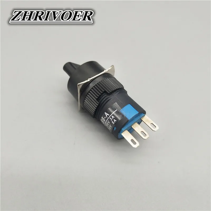 16mm LA16Y-11X/2 LA16Y-22X/3 Rotary Switch Knob Round Button 2/3 Positions  Self-locking/Latching 1NO1NC 2NO2NC Selector