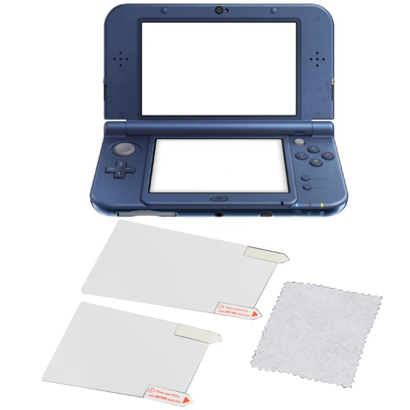 2 in1 LCD Screen Protective Film Top Bottom Clear Surface Guard Protector Skin Cover Compatible with New 3DS XL/LL 3DSXL/3DSLL