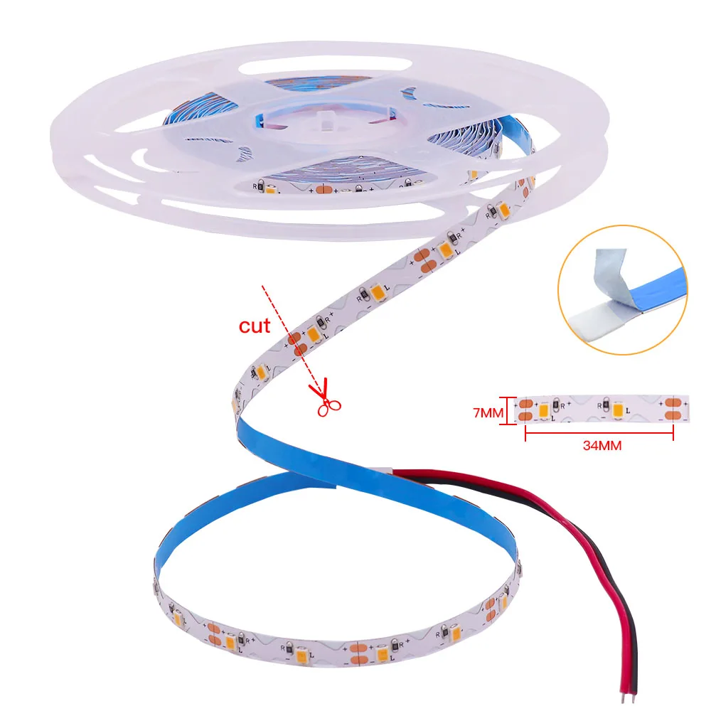 DC 5V LED Strip S Shape 2835 LED Tape Flexible LED Tape Light Warm/ Cool White 5M/roll 300Leds for Advertisement Box Billboard