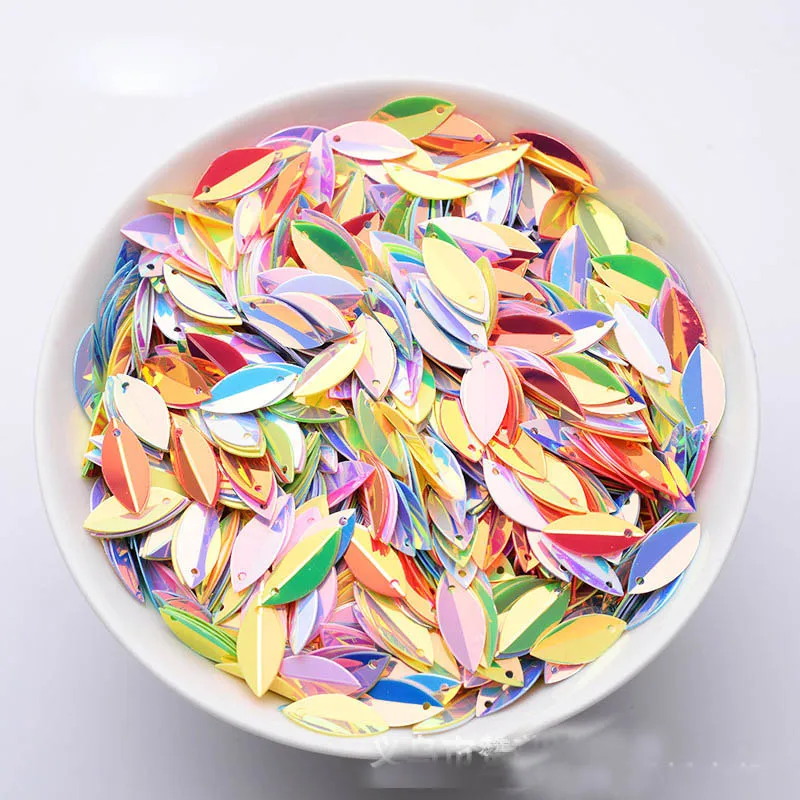 Gold glitter sequin DIY handmade 6 × 15mm three-dimensional beads wedding dress accessories accessory party decoration sequins image 5