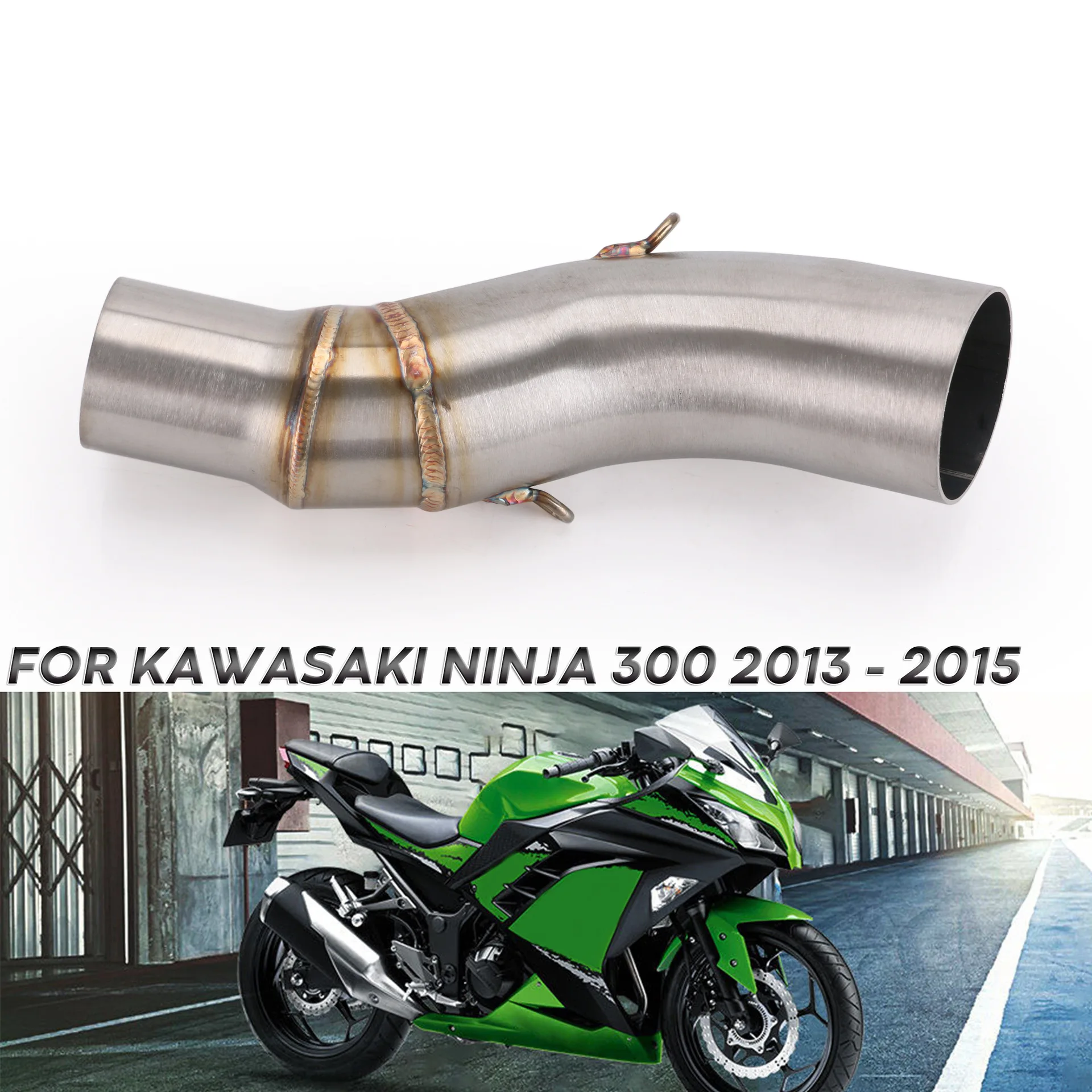 For Kawasaki Ninja 300 2013 2014 2015 Ninja300 Middle Link Pipe without exhaust Motorcycle middle pipe Exhaust Pipe Accessories