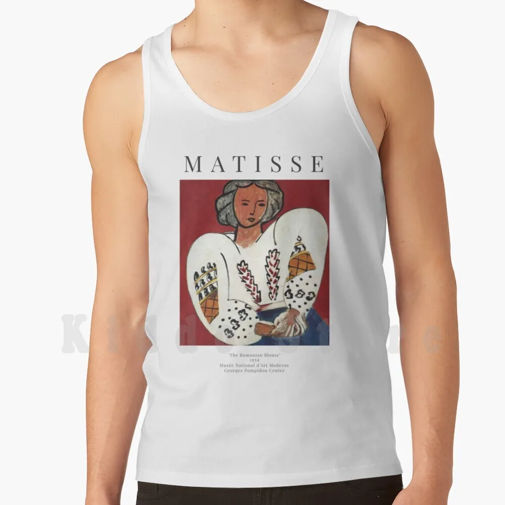 Henri Matisse-The Romanian Blouse-Exhibition Poster Tank Tops Vest 100% Cotton Henri Matisse Museum Matisse French