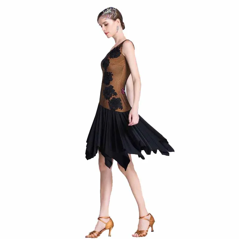 LP-1802 Yundance new style dance national standard Latin dance practice dress female adult samba cha-cha training dress for sale