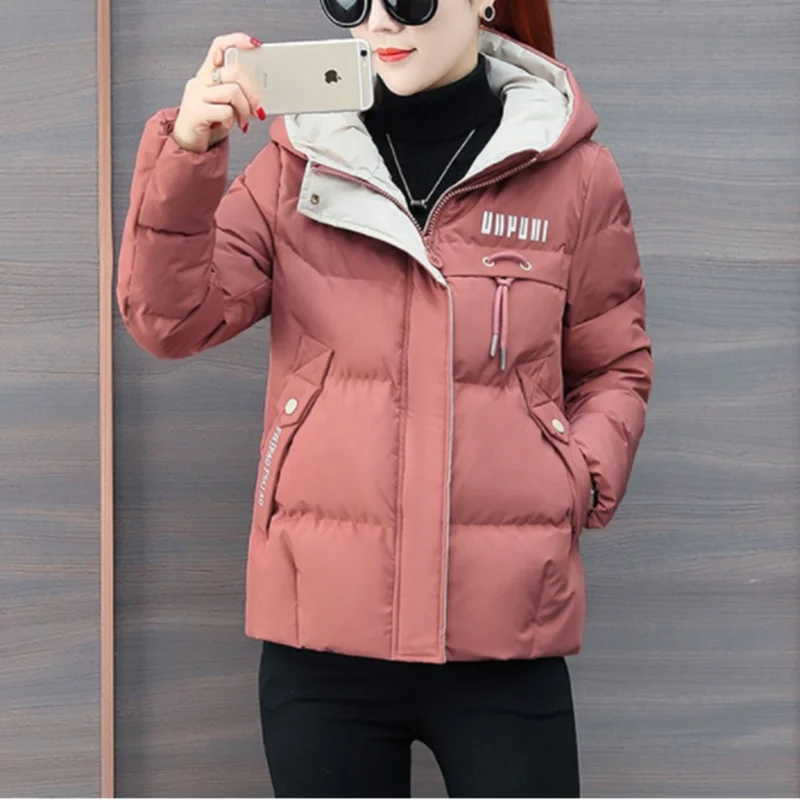 

New Winter Jacket Women Parkas Hooded Thick Down Cotton Padded Parka Female Jacket Short Coat Slim Warm Outwear