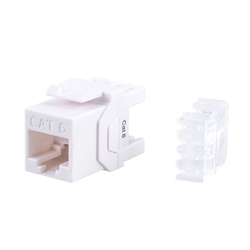 Gigabit RJ45 CAT6 UTP Keystone Jack Impact Design For Faceplate Wall Plate 110 Krone Punch Down Type With IDC Dust Cover