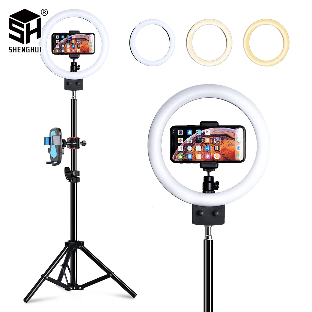 

SH 9inch/23cm Usb Charge Led With Tripod Stand Selfie Ring Lights Lamp Dimmable Photography Light For Photo Photography Studio