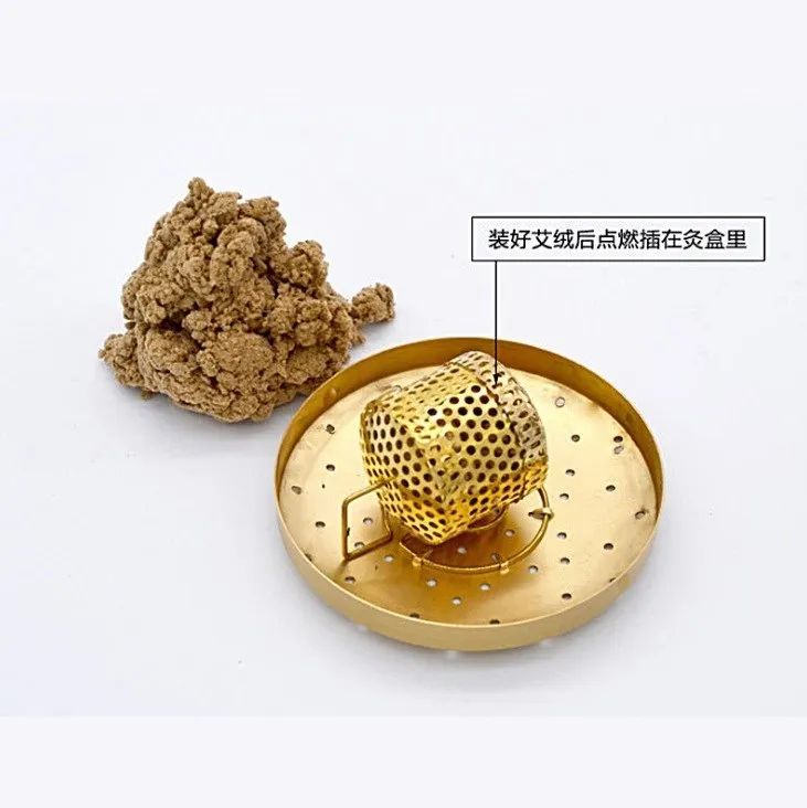 10pcs Moxibustion copper moxibustion circle household palace cold beauty salon metal moxa  box for fumigation equipment