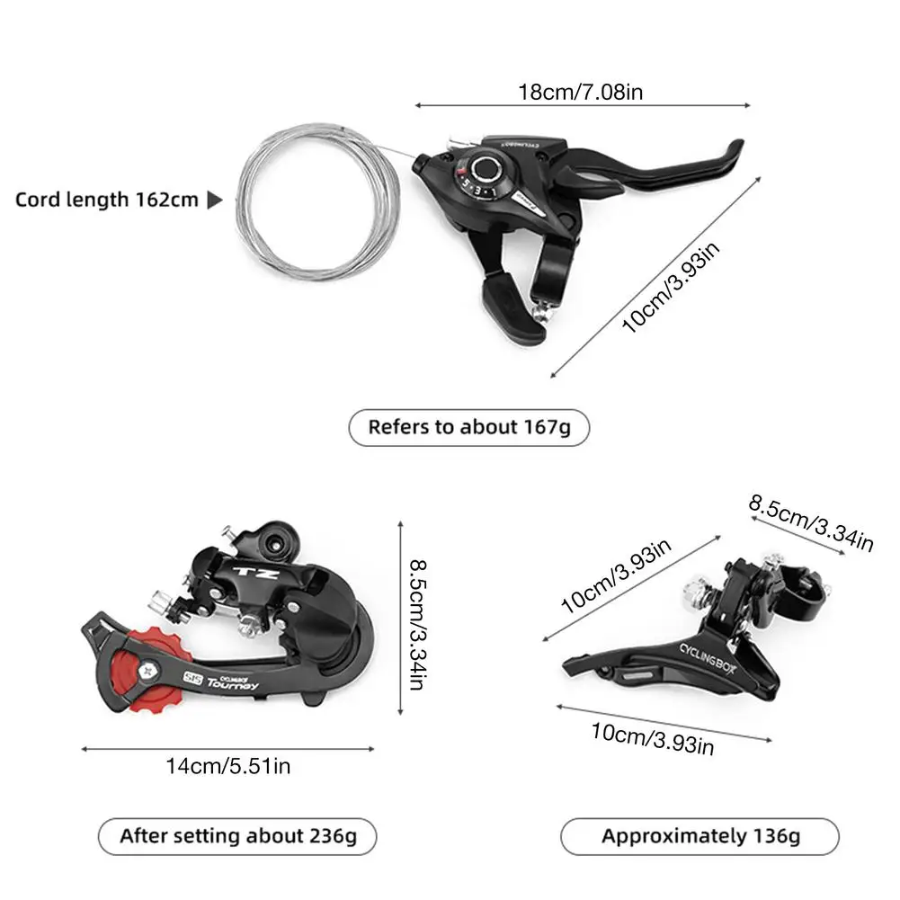 Bicycle Transmission Set 3X7 Speed Front Derailleur Rear Derailleur Right Derailleur Left Derailleur For Mountain/city Bikes