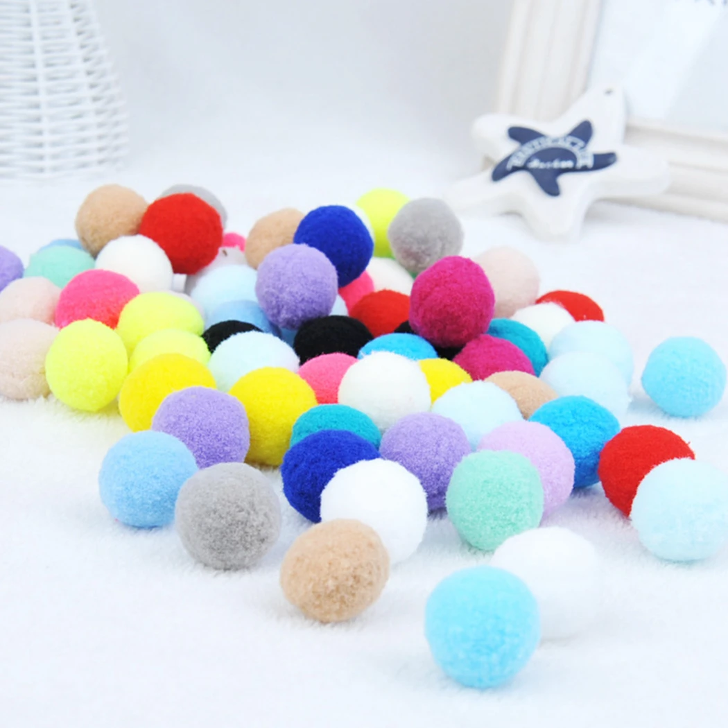 70pcs Soft Colorful Cat Toy Ball Interactive Cat Toys Play Ball Kitten Toys Candy Color Ball Assorted Cat Playing Toys