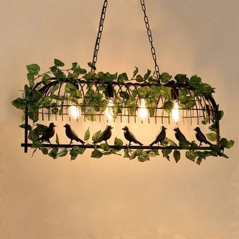 

Vintage Bird Pendant Light Iron American Industrial LOFT Bar Cafe Personality E27 Decor Hanging Aisle Nordic Lamp birdcage lamp