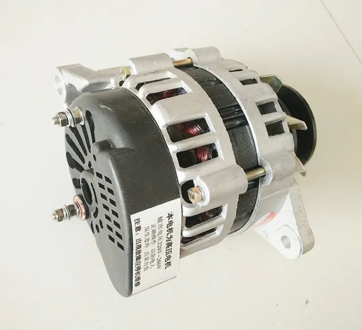 Małe koło pasowe do użytku domowego z magnesem trwałym i stałym napięciem 220V1500W alternator fabrycznie nowa czysta miedź