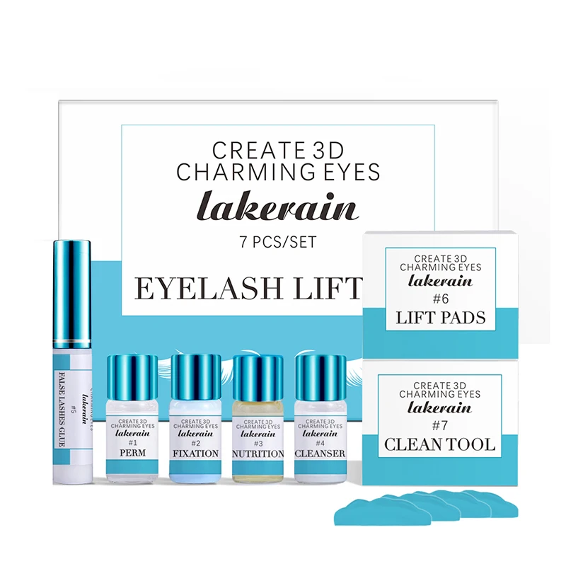 Lakerain Professional Eye Lash Lift Kit Eyelash Lengthening Curly Semi-Permanent Easy To Operate Home Beauty Salons Can Use Beau