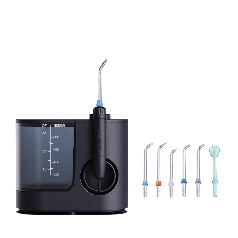 Portable Electric Dental Water Flosser Oral Irrigator With 7 Tips Nozzles 1000ML For Teeth Cleaning Whitening Oral Hygiene