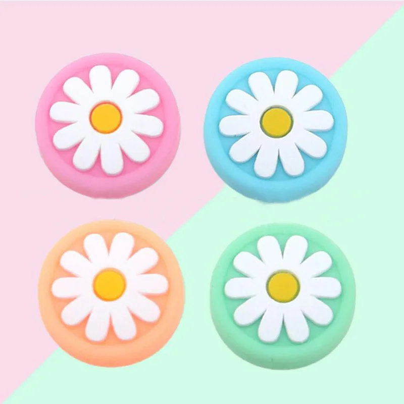 Cubierta de Joystick para Nintendo Switch Oled Lite Joy-Con, Thumb Stick de silicona, tapa de agarre de Panda Flower