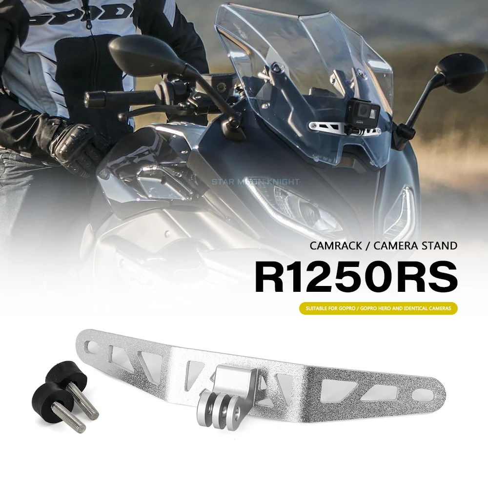 R1250rs acessórios da motocicleta titular cam câmera gravador de condução suporte câmera frontal montagem camrack para bmw r 1250 rs r1250rs