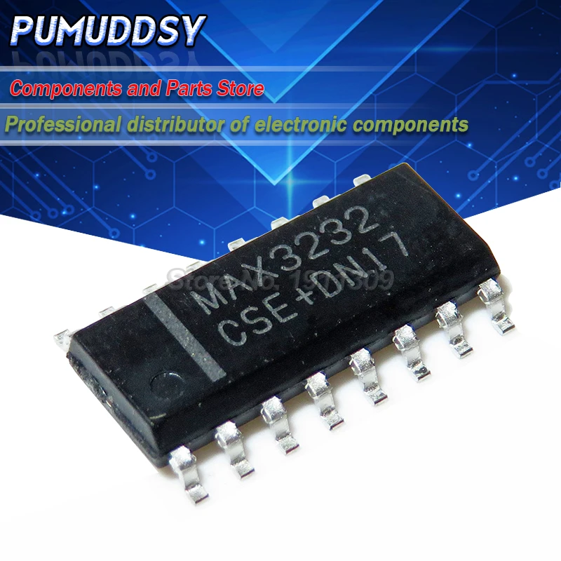 10PCS MAX3232CSE MAX3232 MAX3232ESE SOP-16 RS-232 Interface IC 3-5.5V MultiCh Line Driver/Receiver