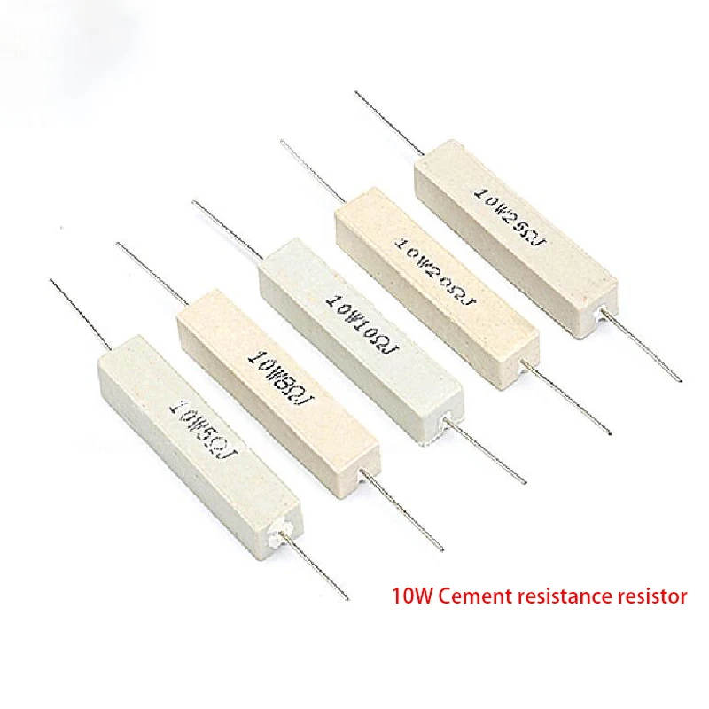 10pcs 10W 5% Cement Resistor Power Resistance 0.1 ~ 10K 0.1R 0.5R 10R 50R 0.22 0.33 0.5 1 2 5 8 10 15 20 25 30 100 1K 2K 3K ohm