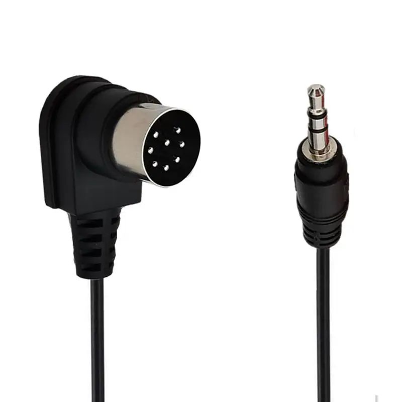 90 Degree Right Angle DIN 8P 8Pin Din Male Plug To 3.5mm Male Audio Adapter Cable 180cm