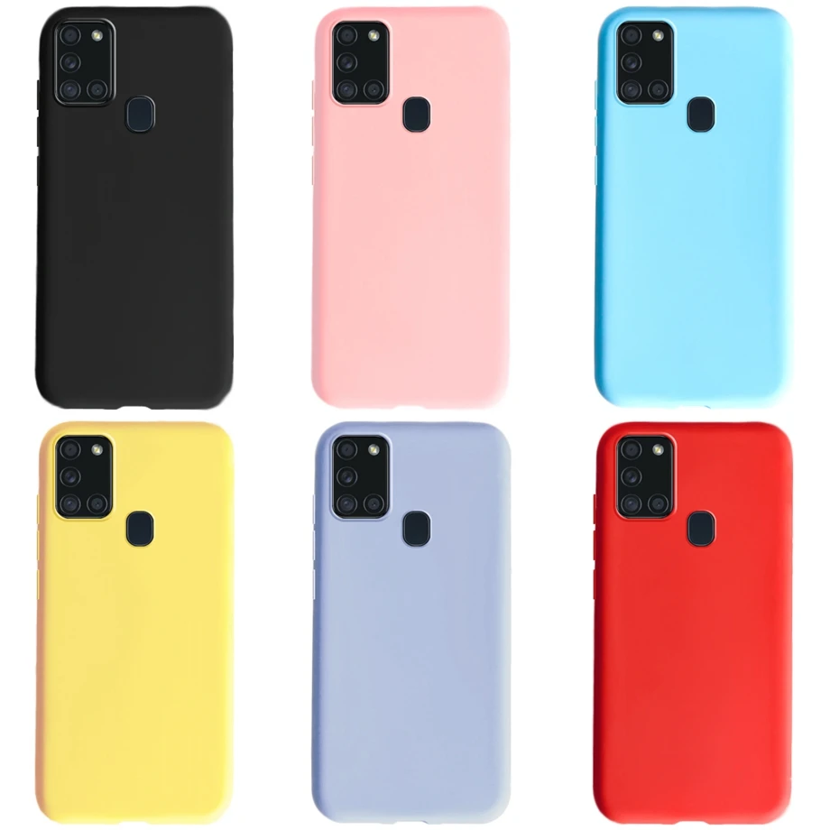 For Samsung A21S Case for Cover Samsung Galaxy A21S A 21S Coque Silicone TPU Soft Matte Phone Case Back Cover Fundas Bumper Capa