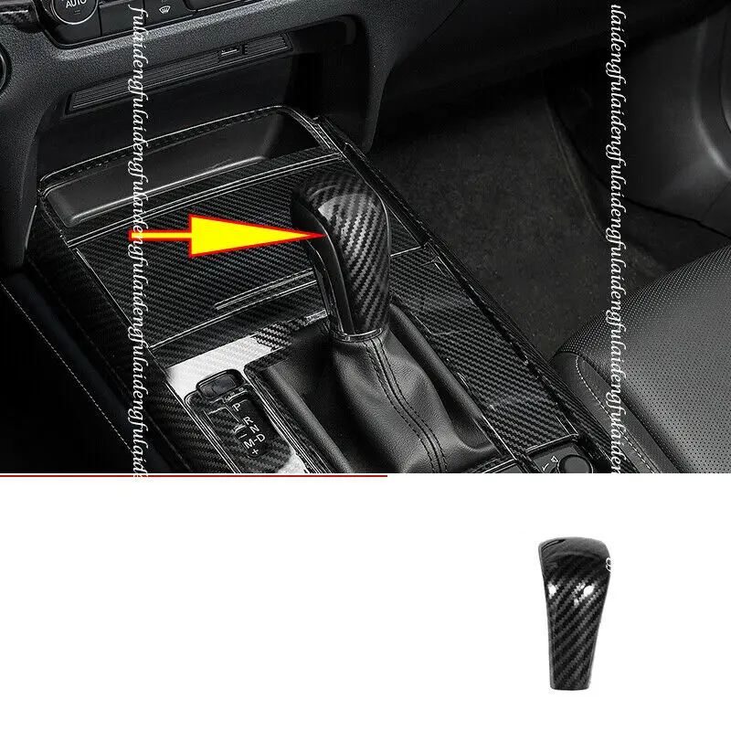 

Fits For mazda CX-30 2020-2021 New ABS Carbon Fiber Look Interior Grain Gear Shift Knob Cover Trim Moulding Styling Accessories