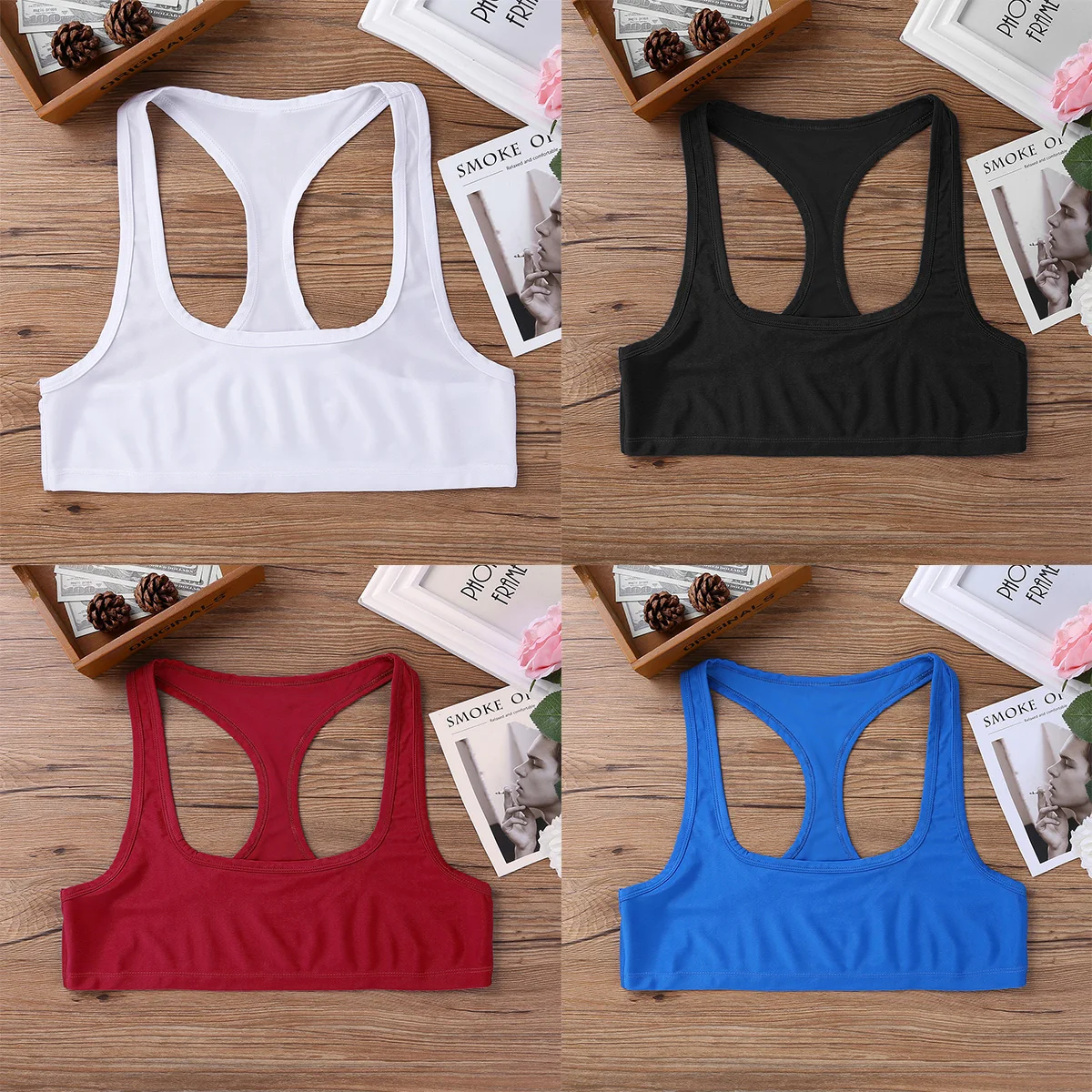 Men‘s Vest Tee Tops T-shirts 2024 Sleeveless Y-Back Muscle Half Tank Crop Top Party Clubwear Fashion Casual Sports Yoga Costume