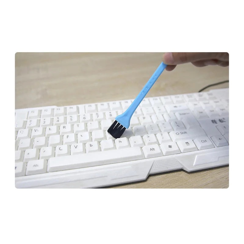 FIXFANS Stainless Steel Wired Type Keycap Remover Switch Puller with 2pcs Computer Cleaning Brush for Mechanical Keyboard