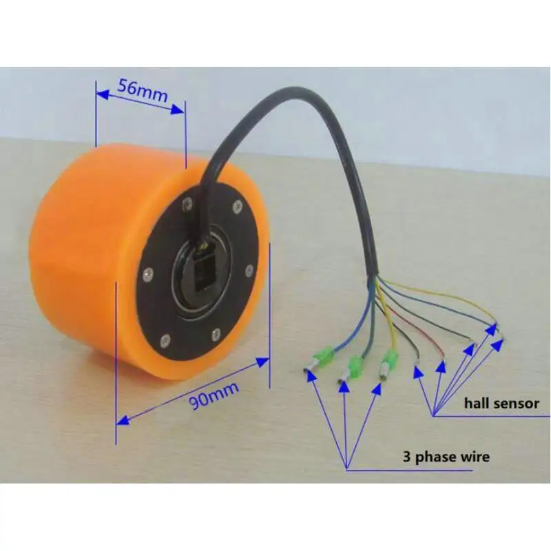 Motor de cubo de monopatín eléctrico, máquina inductiva de 90mm, micromotor de cubo eléctrico, Motor deslizante de cuatro ruedas, envío directo