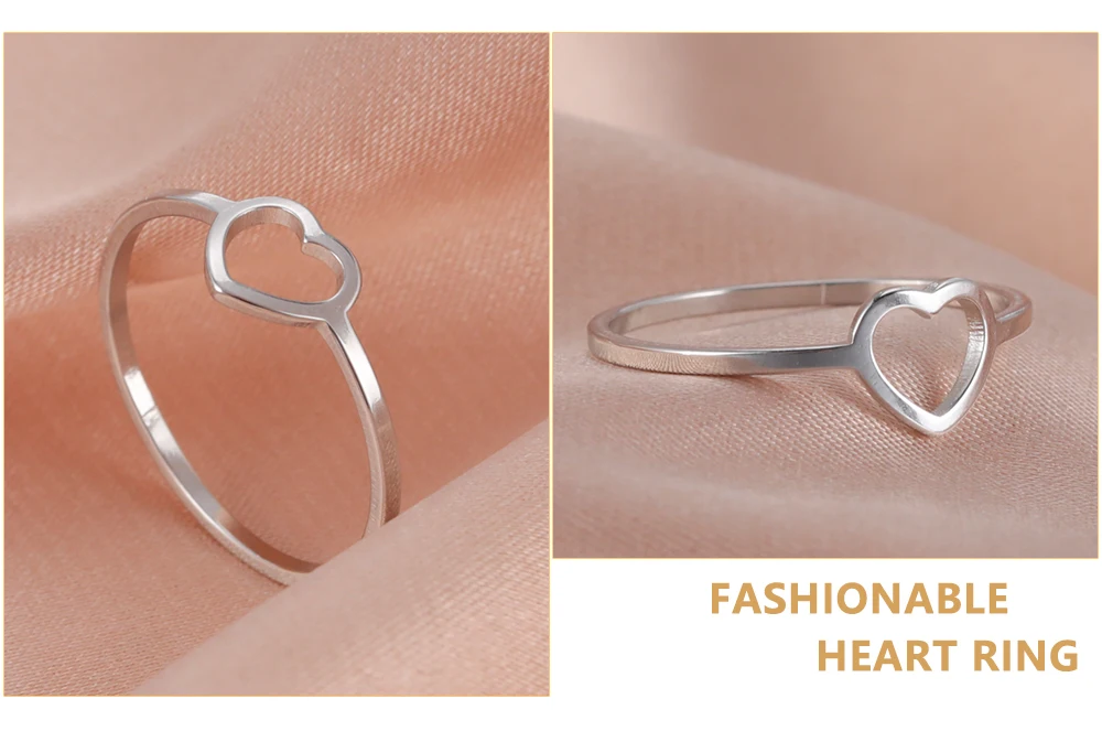 Skyrim Edelstahl Ring Herz Stern Blume Schmetterling Mondphase Geometrische Damen Fingerringe Hochzeitsgeschenk Großhandel – Detail 2