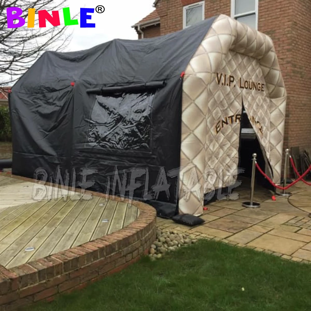 15ftx20ft outdoor moveable inflatable VIP lounge with giant clear windows nightclub tent disco pub for garden party