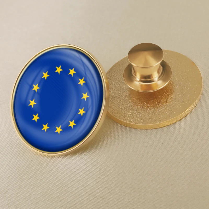 European Union Flag Brooches Badges Lapel Pins