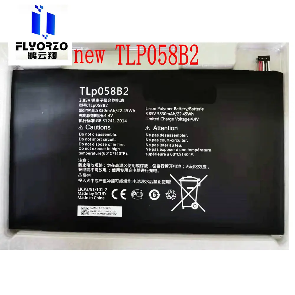 New High Quality Battery For Alcatel TLP058B2  Tablet Battery