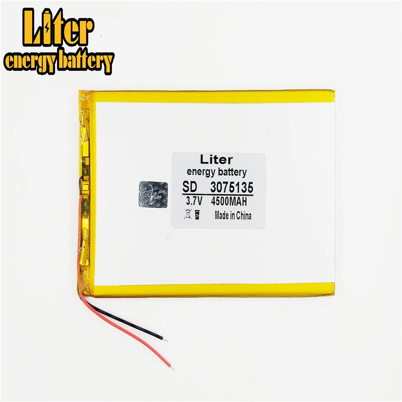 3.7 V lithium polymer battery 4500 mah and 9 inches tablet batteries large volume thin 3075135