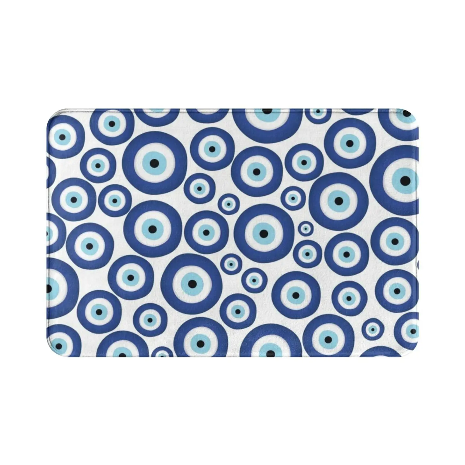 Greek Mati Mataki-Matiasma Evil Eye Pattern #1 Carpet Mat Rug Cushion Soft Non-Slip Greek Mati Mati Mataki Matiasma