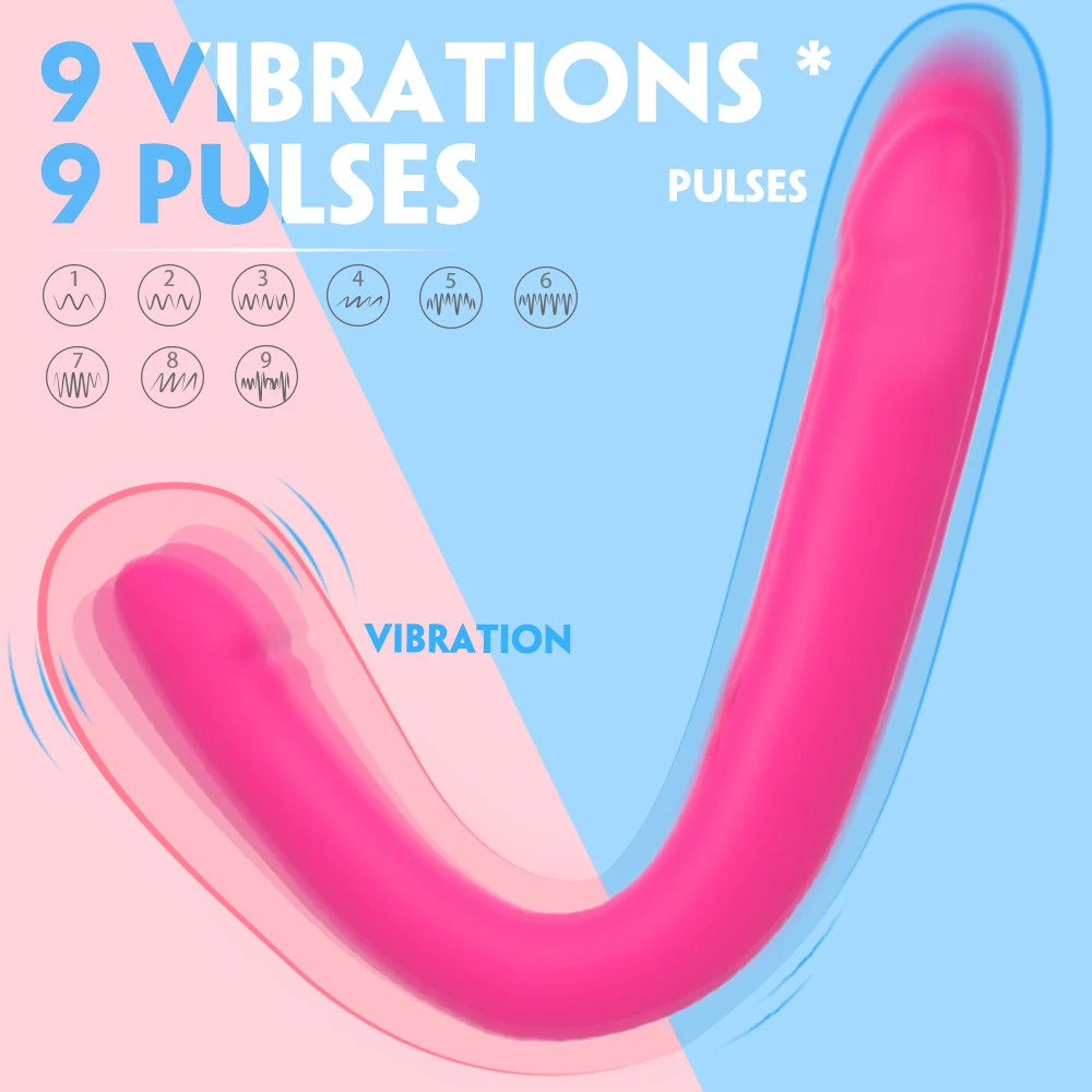 Super Long Dildo Vibrator for Women Strapless Strapon Vibrator for Lesbian Double Penetration Dildo Sex Shop for Couple Vibrator