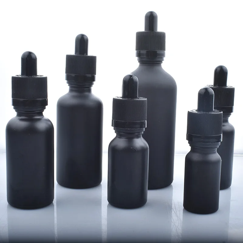 

10ml 15ml 30m10ml-100ml Glass Black Dropper Bottles Essential Oil Bottles For Perfume Armatherapy Makeup Containers