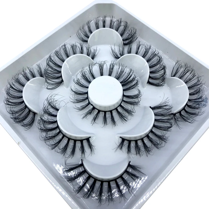 5 Paar flauschige Wimpern 8–25 mm 3D-Nerzwimpern lange dicke natürliche falsche Wimpern Großhandel Wimpern Anbieter Make-up Nerzwimpern – Detail 23