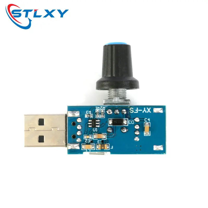 5Pcs DC 5V Micro USB Fan Governor Wind Speed Controller Air Volume Regulator Cooling Mute Multifunction Noise Reduction Switch