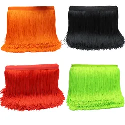 10 Yard Fringe Tassel For Latin Dress Macrame Tutu Trimming Lace Soft Polyester Flour Color 14CM Wide