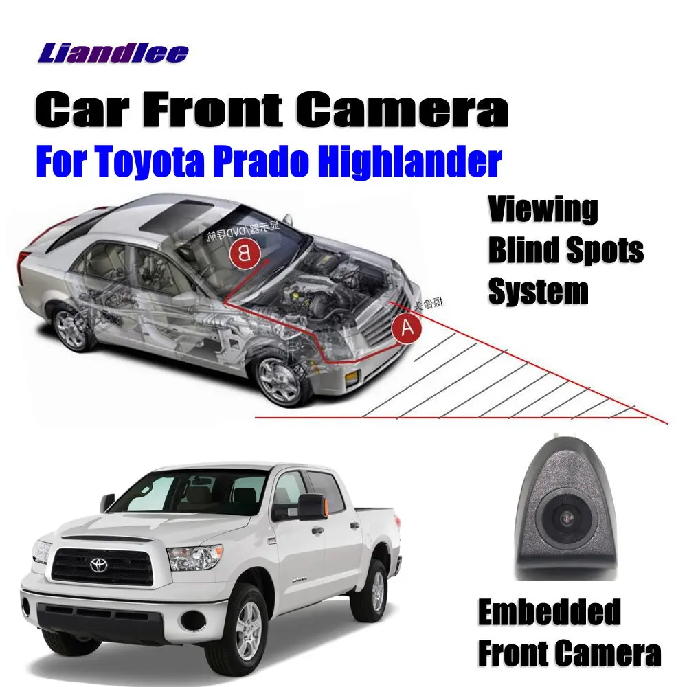 Embedded Car Front View Camera For Toyota Prado Highlander Camry Auto Parking Accessories Waterproof Night Vision RCA HD CCD CAM