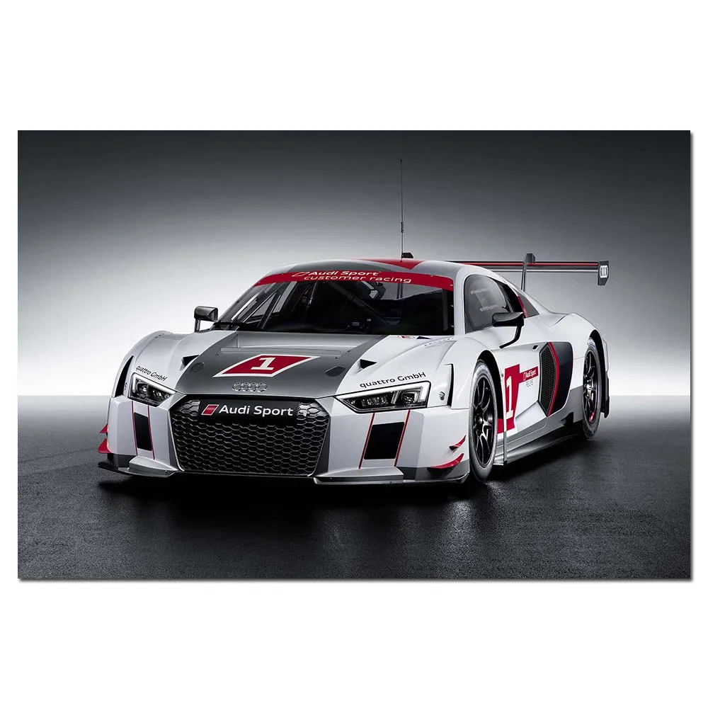 Audi R8 LMS Sport Cars Poster and Prints DIY Frame Canvas Painting Decoration Wall Art Pictures For Living Room