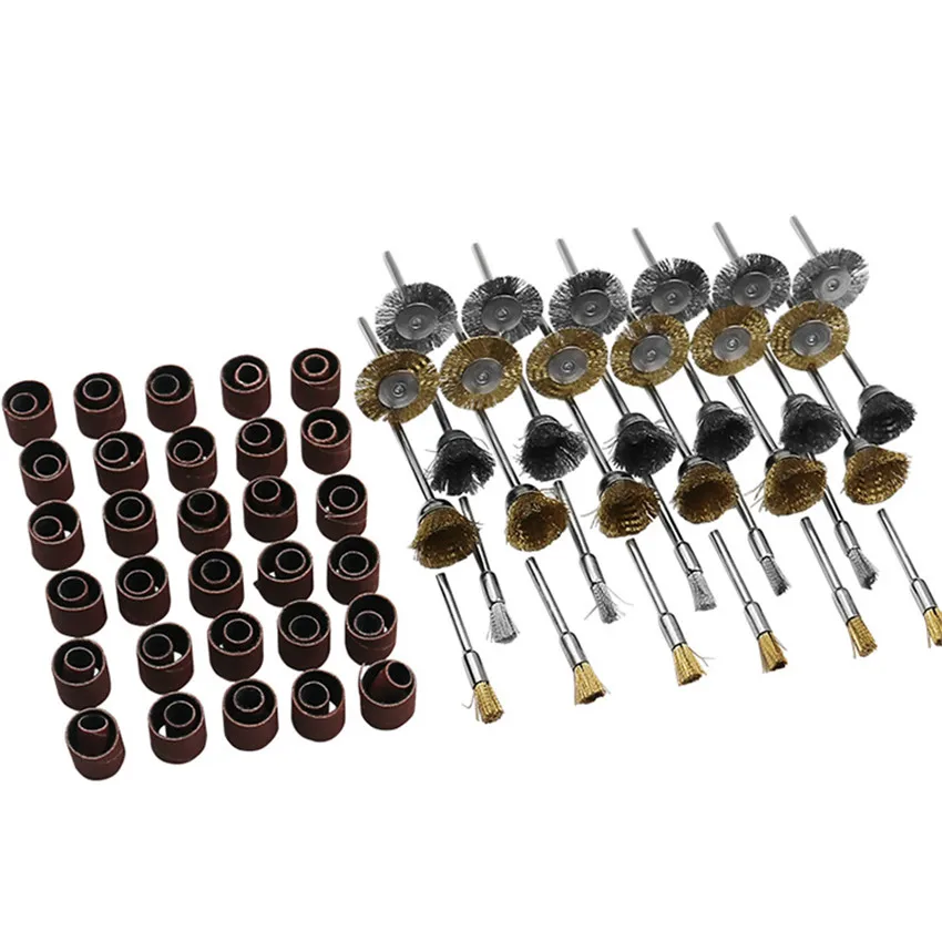 98pcs/set  Polishing Abrasive Tools Kit Wire Polishing Brush Abrasive Head Cleaning Remove Rust Polishing Grinding Head Tools