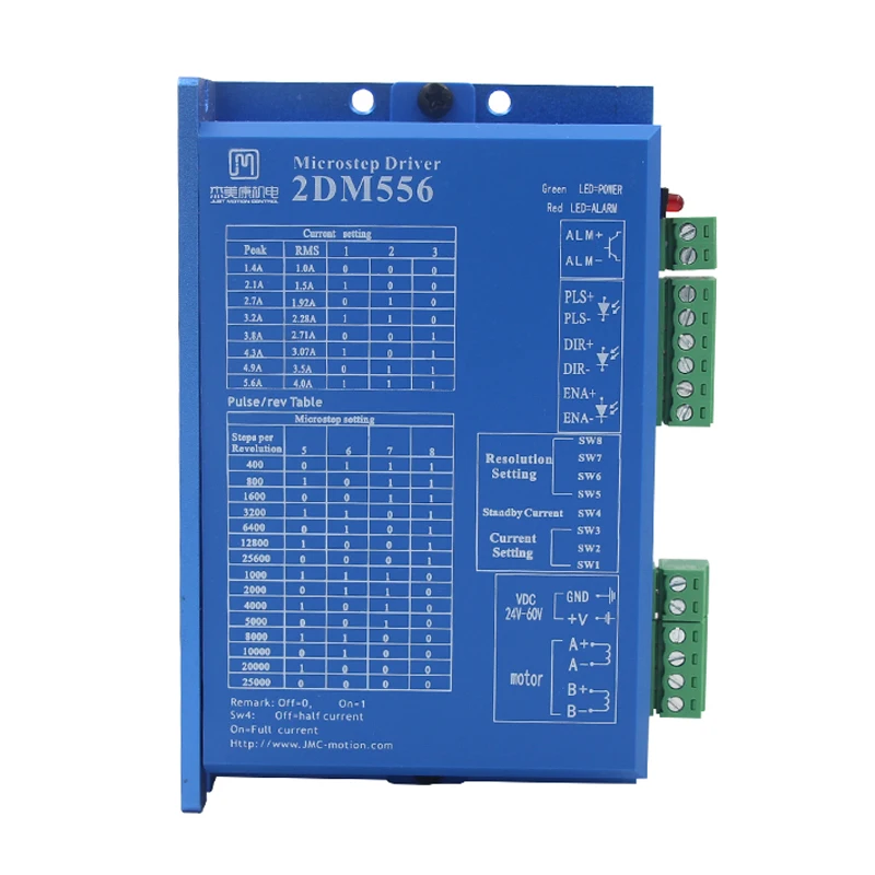 

New Original 2DM556 2 Phase NEMA23 Stepper Motor Driver Input Voltage 24-60VDC Current 5.6A Adaptation motor 57 86