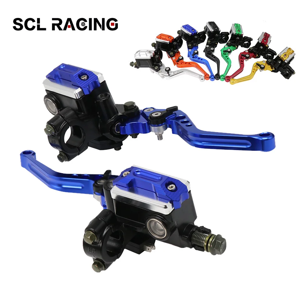 

SCL Racing 7/8'' 22cm Motorcycle Aluminum Alloy Handlebar Lever Master Cylinder Levers Hydraulic Brake Pump Clutch Handle Set