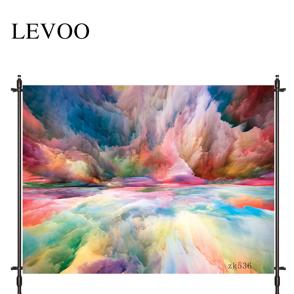 LEVOO photographic background Colored clouds abstract Graffiti dye photo studio photocall printed shoot prop decor fabric