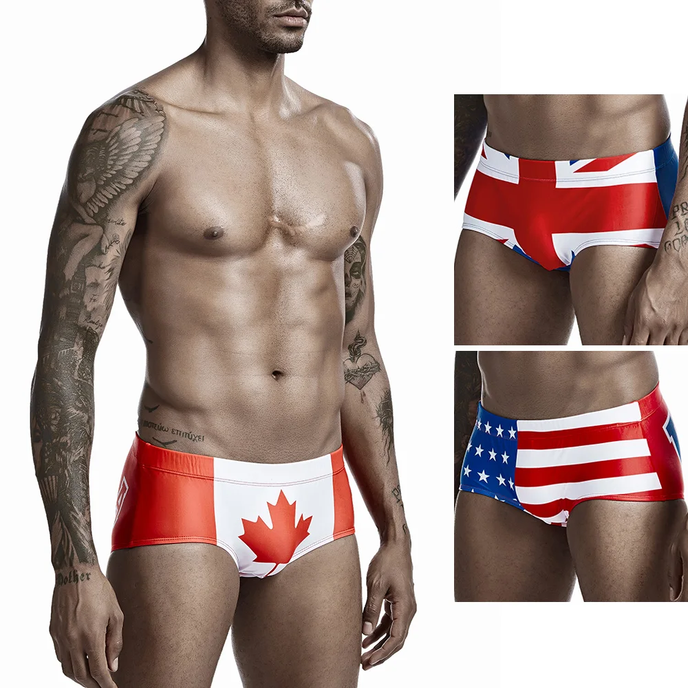 NEW Summer Men's Sport Trunks Swimming Low-Rise Swimwear Beach Trunks Breathable Swimsuits Quick Dry