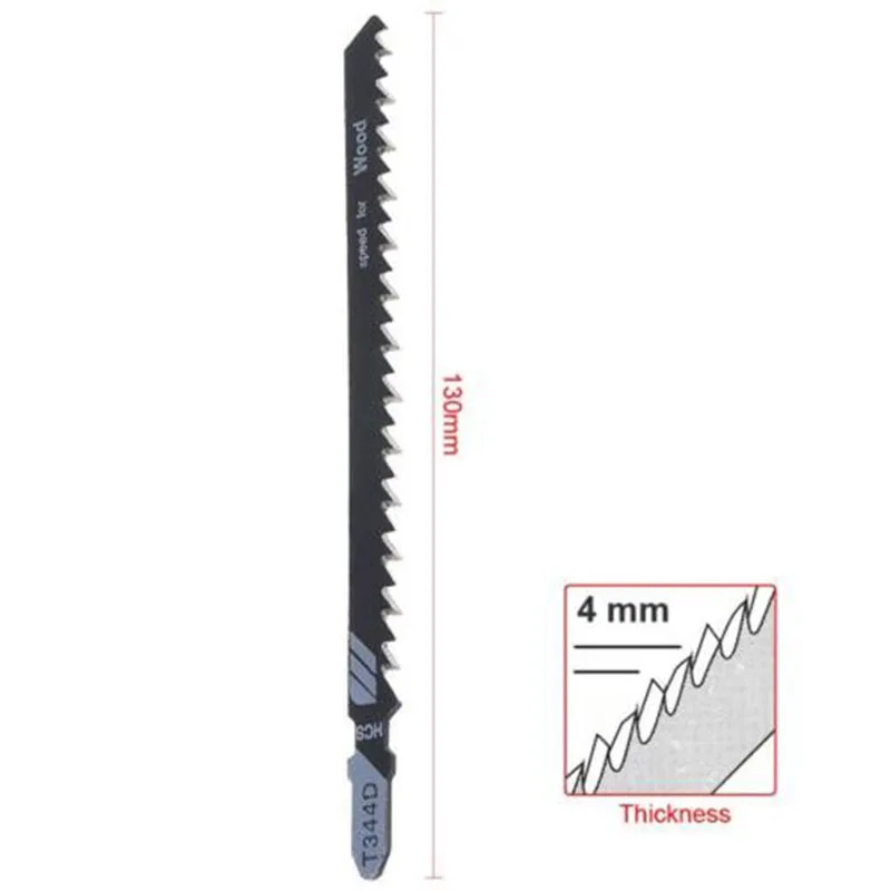 5 pz Jig Saw Blade T344D 6T t-shank Jig lame per sega lavorazione del legno alternativo lama per sega plastica per legno utensili da taglio rapidi