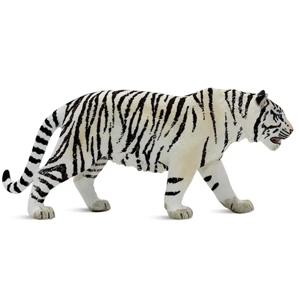 6.2inch White Tiger PVC Figures 14731 Wild Life Animal Educational Creature For Home Decoration