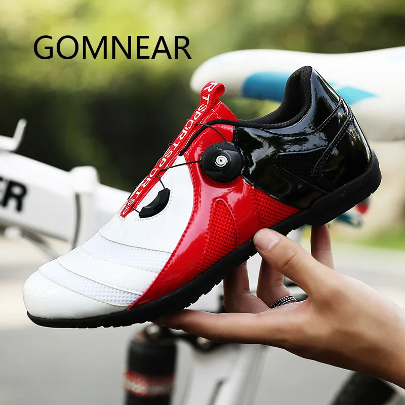 

GOMNEAR Men Mountain Bike Shoes Breathable Self-locking Bicycle Riding Ciclismo Triathlon Shoes Sapatilha Ciclismo MTB Shoes